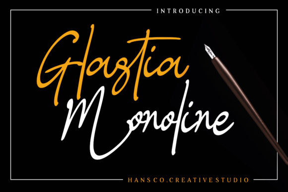 Glastia Monoline: A Timeless Script Font for Handmade Creators